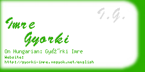 imre gyorki business card